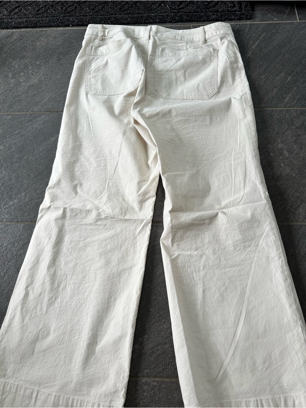 J. Crew Lizzie Off-White light khaki Wide-Leg Chinos 30 petite - Picture 4 of 5